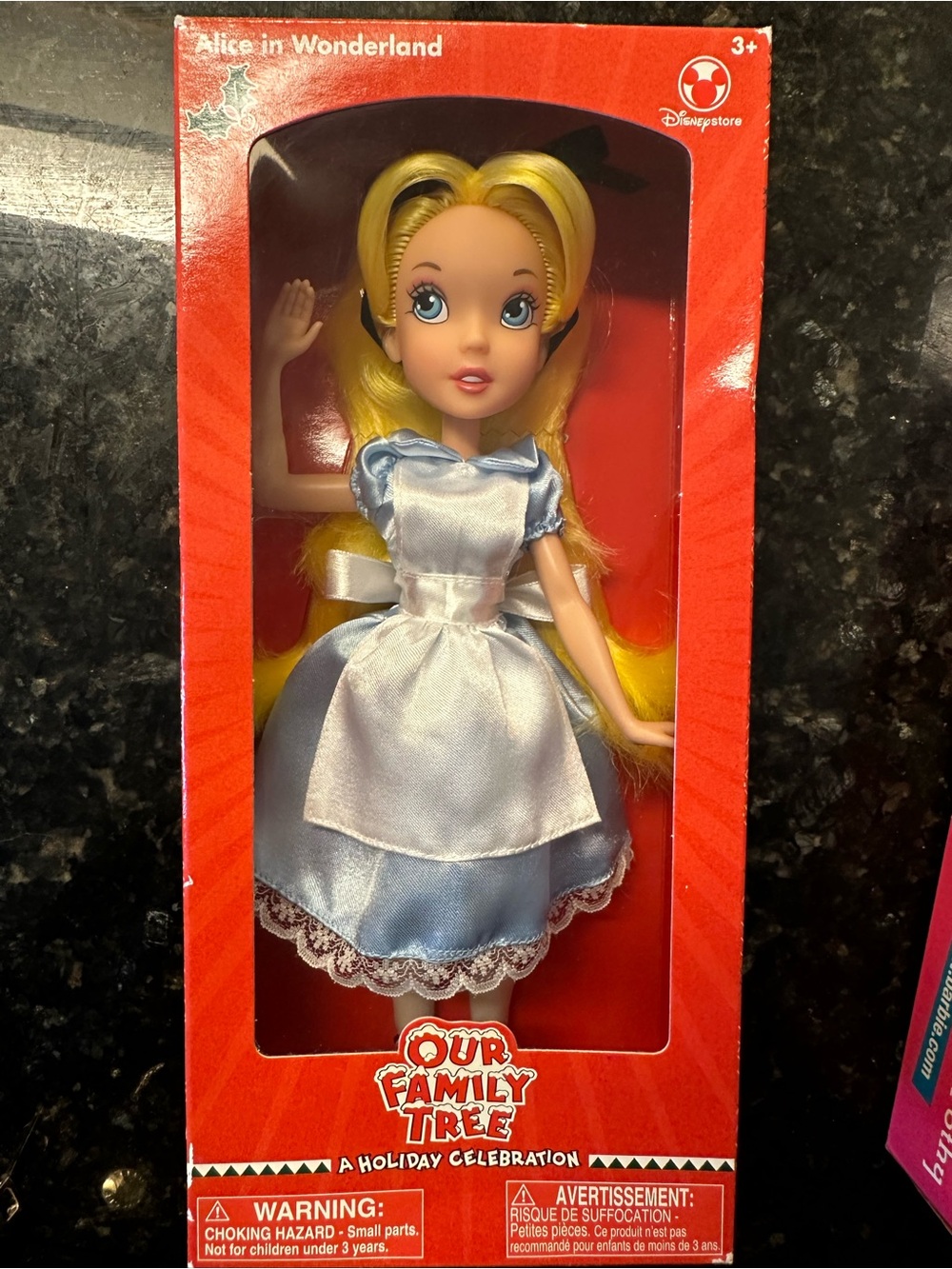 Disney Alice in Wonderland Blonde Doll in Blue & White Outfit
